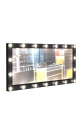 Торговое настенное зеркало с врезными светильниками №4 горизонтальное