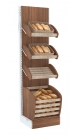 Малый стеллаж для продажи хлеба серии BAKERY с нижней корзиной - накопителем №3