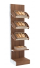 Торговый стеллаж пристенный для продажи хлеба серии BAKERY с полками - корзинами №6
