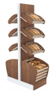 Высокий островной стеллаж BAKERY с малыми корзинами для хлеба и выпечки №4-600