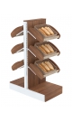 Островной стеллаж для хлеба узкий для хлеба с шестью корзинами в продуктовый магазин №3