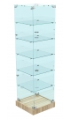 Витрина квадратная с пятью стеклянными полками для магазина детской одежды КОКОБОЛО ХП-501