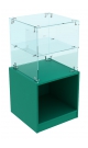 Прилавок малый с квадратной стеклянной полкой для магазина детской одежды ИЗУМРУД ПИ-10