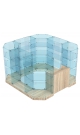 Стеклянный павильон - островок со скошенными углами для магазина посуды DISHES-СПО-АБ-03