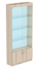 Недорогая витрина с прозрачной задней стенкой для магазина посуды DISHES-ЭК-02