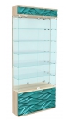 Витрина с искусственным камнем и стеклянными дверками для магазина посуды DISHES-ВВЛ-20