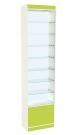 Высокая витрина из ДСП для аптеки узкая серии СТРЕЛА - ЛАЙМ №1