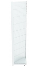 Пристенный угловой металлический стеллаж с перфорацией для магазина постельного белья LINEN-ПМ-04