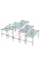 Комплект столов №2-1 с полками стекло 6мм (прозрачное)