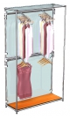 Торговая система ХРОМ (задняя стенка - стекло) 1200 мм с поручнями №3