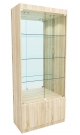 Стеклянная витрина №1-3 с каркасом из ДСП (задняя стенка зеркало)