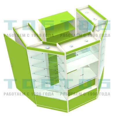 Торговый пристенный павильон для аптеки серии ЛАЙМ №1 (3, 41 кв.м)