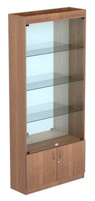 Торговый шкаф витрина экономичный с зеркальной стенкой ТШВ-300-3
