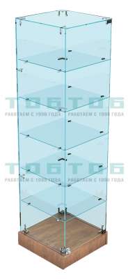 Низкая стеклянная витрина стаканчик с прозрачным верхом для алкогольной продукции №НСВДАП-ХТ-501