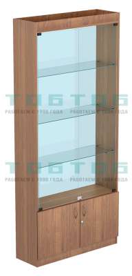 Недорогая узкая витрина для магазина продуктов с подсветкой НВДМП-2