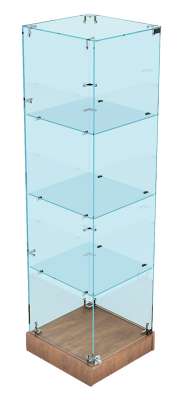 Низкая стеклянная витрина - стаканчик для продажи парфюмерии серии PERFUME НСВ-ДПП-ХТ-01