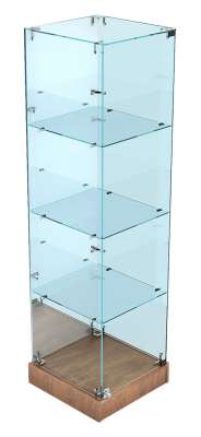 Невысокая стеклянная витрина с зеркалом для продажи парфюмерии серии PERFUME НСВ-ДПП-ХТ-03