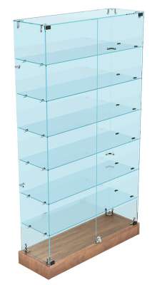 Узкая стеклянная витрина для продажи парфюмерии серии PERFUME НСВ-ДПП-ХТ-09