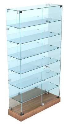 Стеклянная узкая витрина с зеркалом для продажи парфюмерии серии PERFUME НСВ-ДПП-ХТ-11