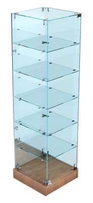 Квадратная стеклянная витрина с зеркалом для продажи парфюмерии серии PERFUME НСВ-ДПП-ХТ-503