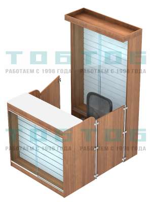 Мини павильон-островок с фасадной застекленной эко-панелью для продажи чая и кофе серии C&T №12