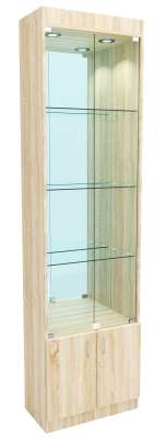 Стеклянная витрина серии Эконом № 300-3-600 (задняя стенка - зеркало)