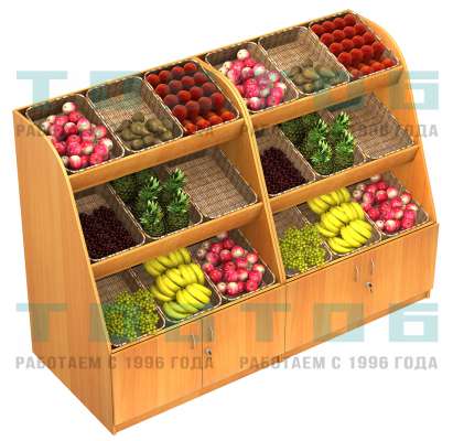 Пристенный торговый развал для овощей и фруктов №2