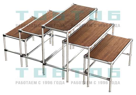 Комплект столов №2-4 с полками ДСП 16мм