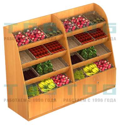 Пристенный торговый развал для овощей и фруктов №9