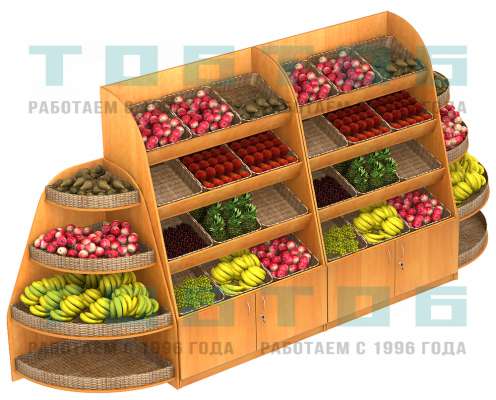 Пристенный торговый развал для овощей и фруктов №13