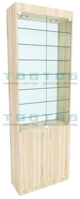 Стеклянная витрина №6-2 с каркасом из ДСП (задняя стенка - стекло)