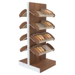 Высокие островные стеллажи BAKERY для хлеба и выпечки с полками - корзинами
