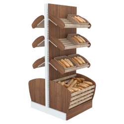 Высокие островные стеллажи BAKERY с нижними корзинами для хлеба и выпечки