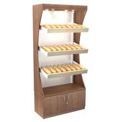 Стеллажи из ДСП для продажи хлеба и выпечки серии BAKERY