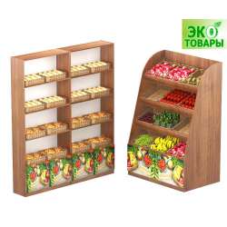 Торговое оборудование и мебель для магазина экологически чистых продуктов
