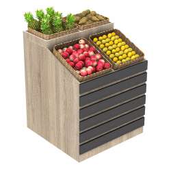Овощные прилавки для магазина экологически чистых продуктов серии ECO