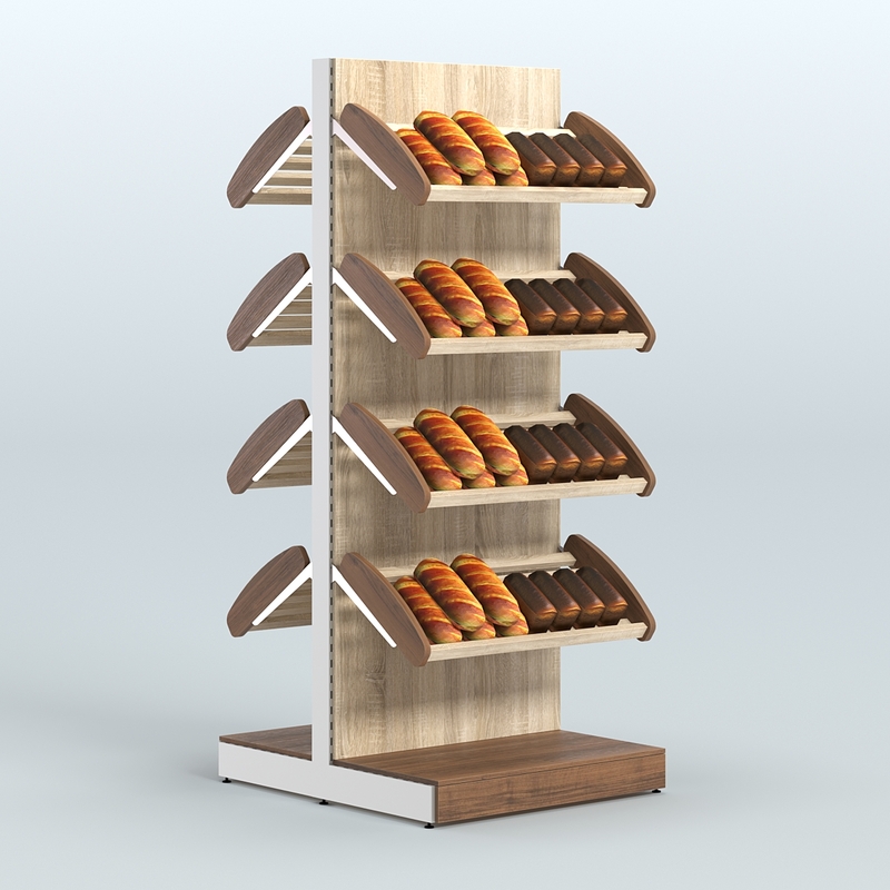 Стеллажи для хлеба островные высокие