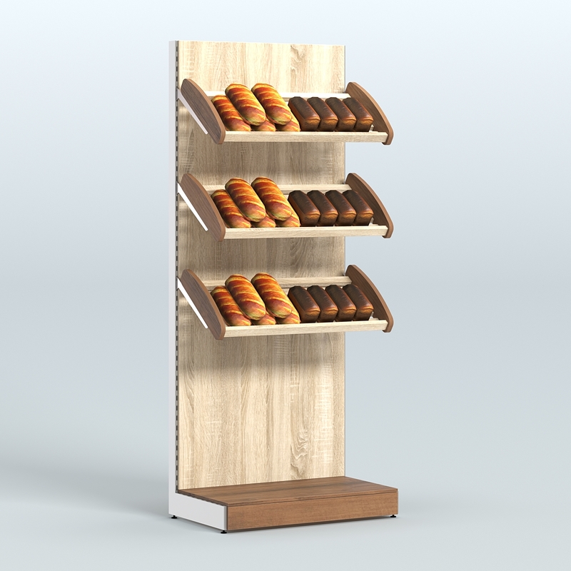 Стеллажи для хлеба с наклонными полками