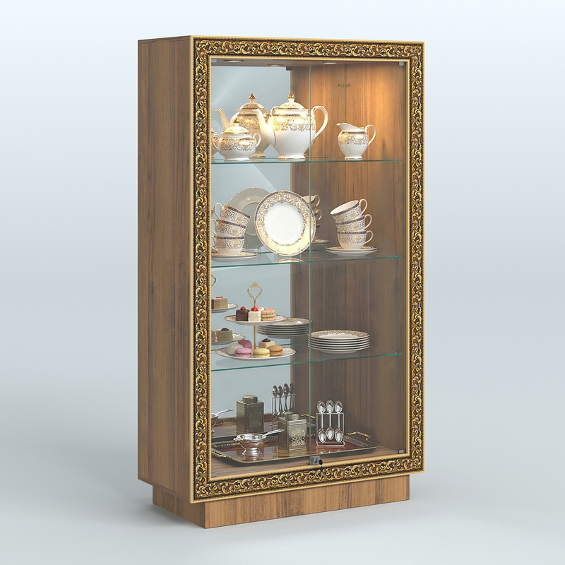 Низкие витрины с декорами