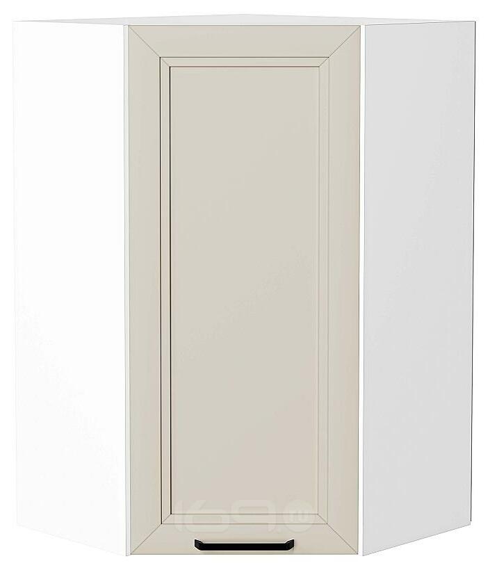 Шкаф верхний угловой Нео Cream Silk/Белый 920*600*600