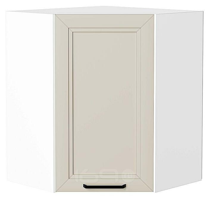 Шкаф верхний угловой Нео Cream Silk/Белый 716*600*600