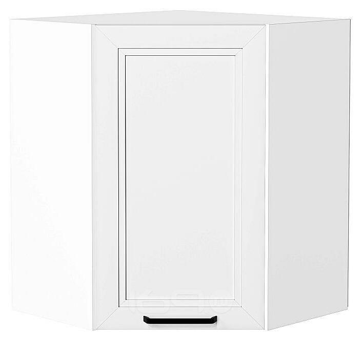 Шкаф верхний угловой Нео White Silk/Белый 716*600*600