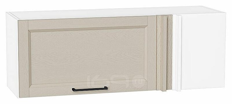 Шкаф верхний прямой угловой горизонтальный Сканди Cream Silkwood/Белый 358*1000*350