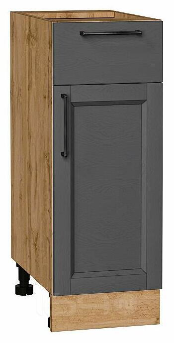 Шкаф нижний с 1-ой дверцей и ящиком Сканди Stormy Silkwood/Дуб Вотан 816*300*480