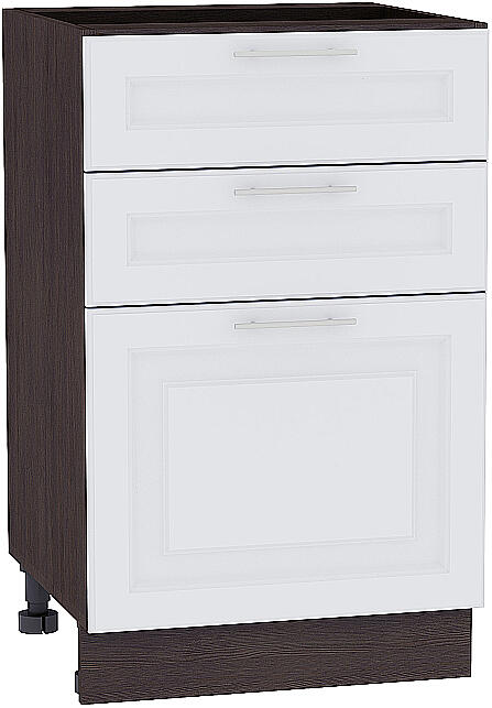 Шкаф нижний с 3-мя ящиками Ницца Royal Н 503 Blanco-Венге