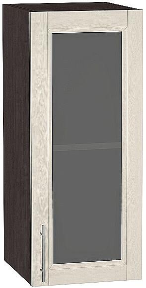 Шкаф верхний с 1-ой остекленной дверцей Сканди В 300 Cappuccino Softwood-Венге