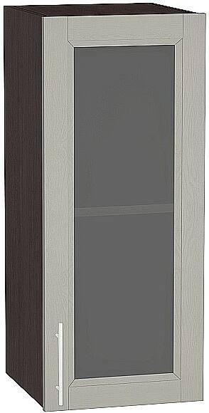 Шкаф верхний с 1-ой остекленной дверцей Сканди В 300 Grey Softwood-Венге