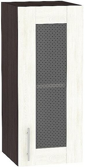 Шкаф верхний с 1-ой остекленной дверцей Лофт В 300 Nordic Oak-Венге