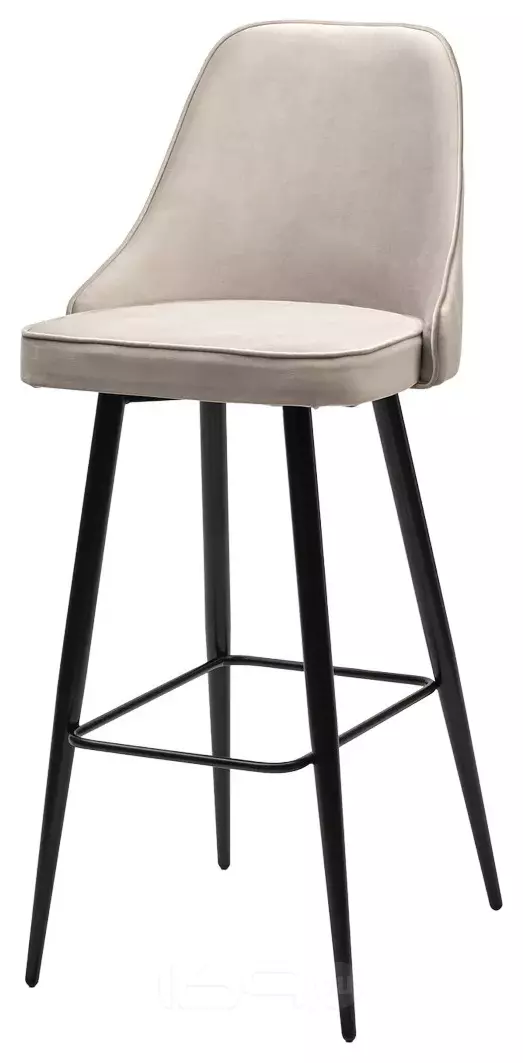 Барный стул NEPAL-BAR ЛАТТЕ #25, велюр/ черный каркас (H=78cm) М-City