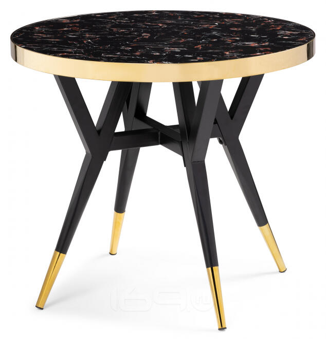 Стол деревянный Selina 80х72 black / gold